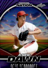 2025 Leaf Baseball Nation Seth Hernandez A New Dawn Purple Prizm 2/8 Rare