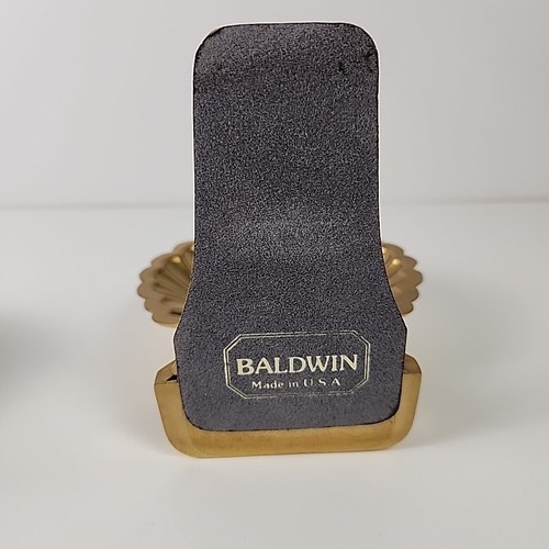 Fermalibri vintage Baldwin ottone massiccio conchiglia Henry Ford Museum Greenfield Village - Foto 8 di 10