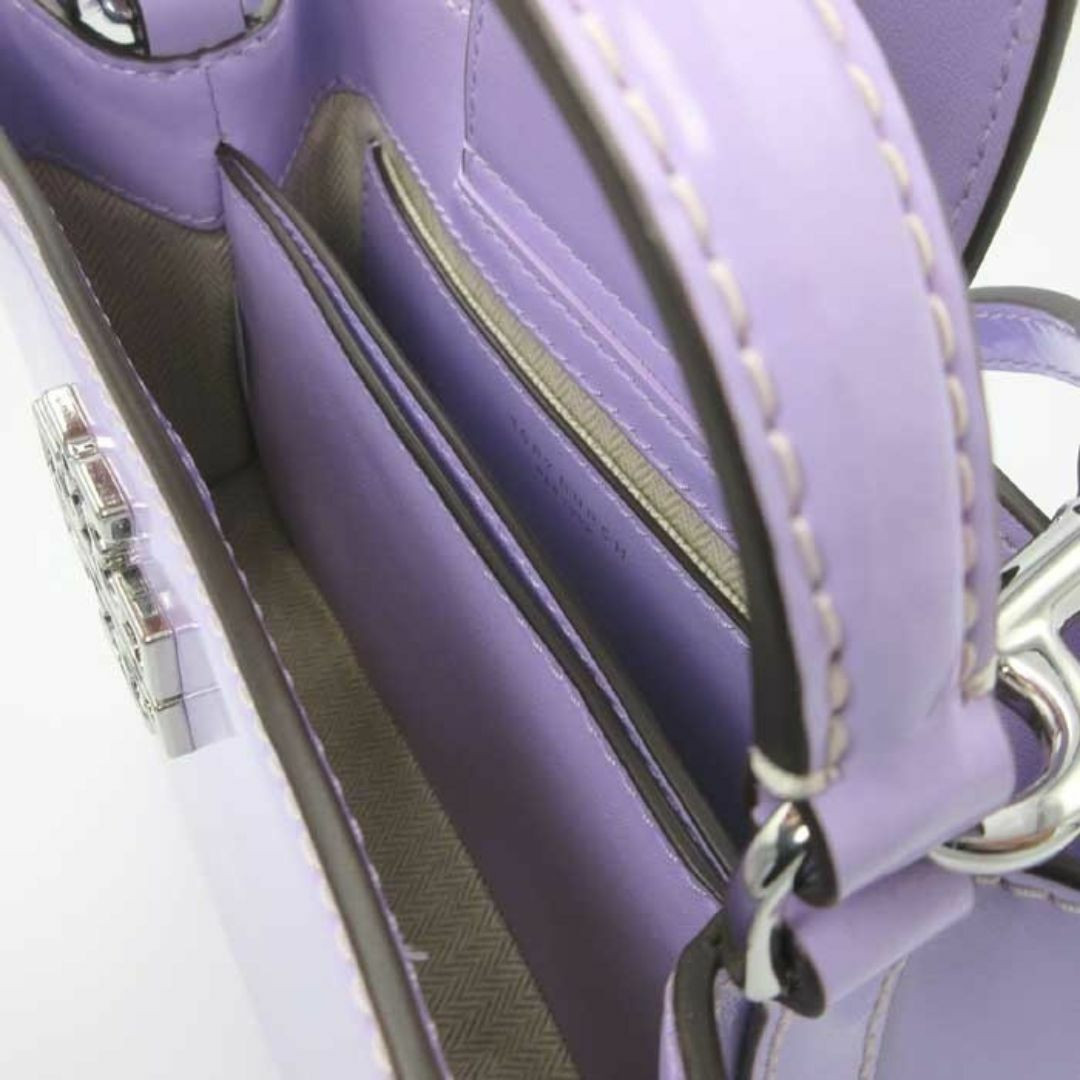 国内即送 TORY BURCH パテント マイクロ サッチェル 146668 Tory Burch 146668 0124 502 Lavender Bag Shoulder Britten