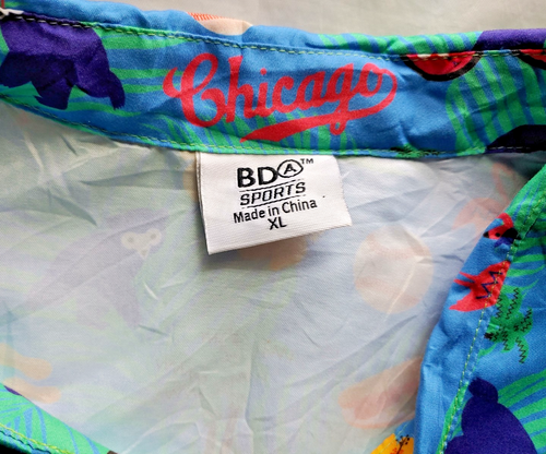 Chicago Cubs Jim Beam SGA Button-Down Hawaiian Shirt - Size XL - FREE SHIPPING! - Picture 2 of 4