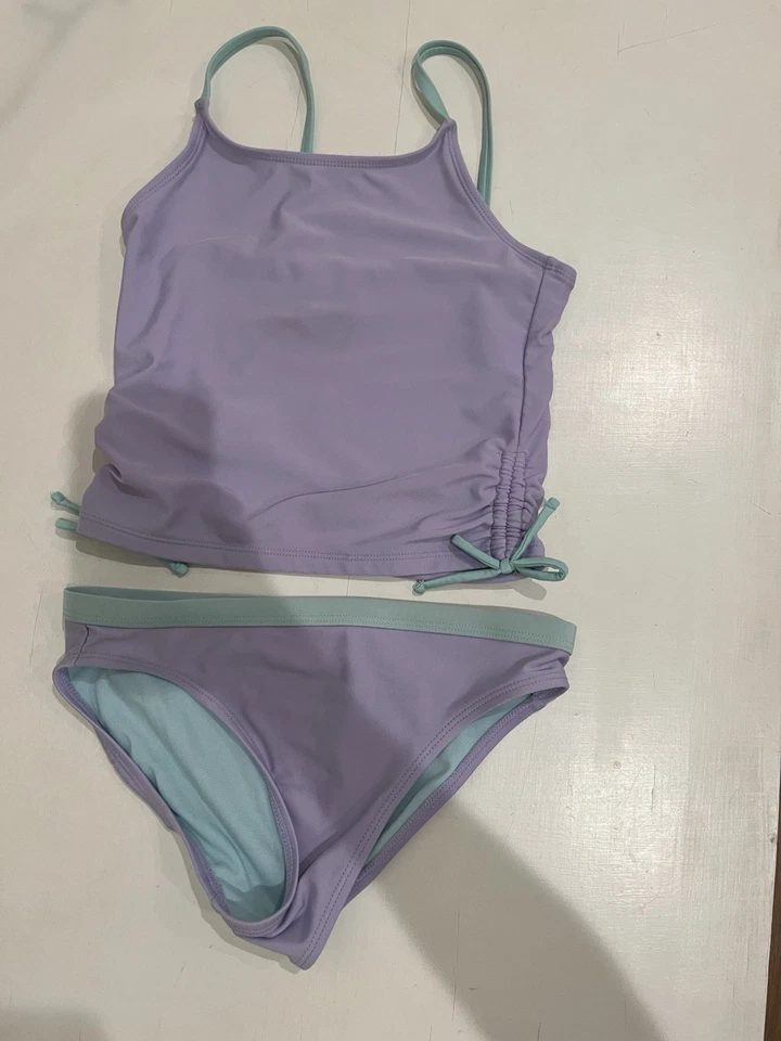 Youth Girls Lilac 2 Piece Swimsuit Size 7-8 - Image 3 of 3
