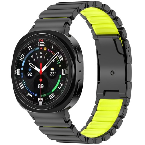 For Samsung Galaxy Watch 8/Ultra (2025) Titanium Silicone Dual-Layer Link Strap  - Picture 29 of 39