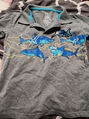 365 for kids size 6 boys grey shark shirt