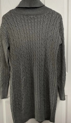 Vestido suéter gris Maurices para mujer talla M media rodilla manga larga bolsillos capucha cuello - Imagen 5 de 5