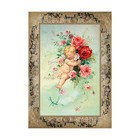Victorian Cherub With Roses Cotton Fabric Block Quilt Panel Sewing Applique — photo 1
