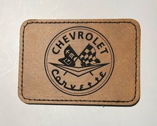 Chevrolet Corvette Hat Patch Self Adhesive Iron on Fabric Leather 3.5 x2.5