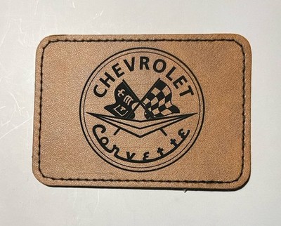Chevrolet Corvette Hat Patch Self Adhesive Iron on Fabric  Leather  3.5 x2.5 