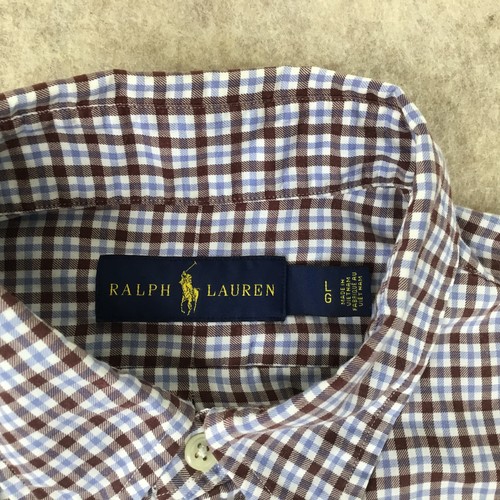 Polo Ralph Lauren Shirt Button Down Mens Large Multicolor Plaid LS Cotton Casual - Picture 2 of 12