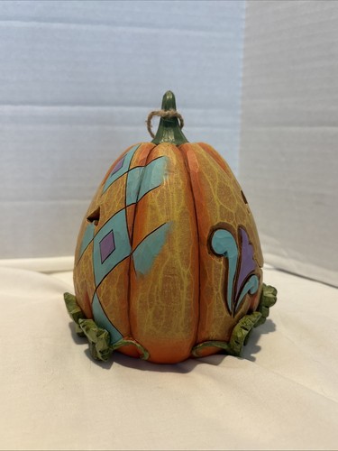 Jim Shore "The Good Side Of Evil Double Sided Light Up Pumpkin #6001549 - Picture 4 of 16
