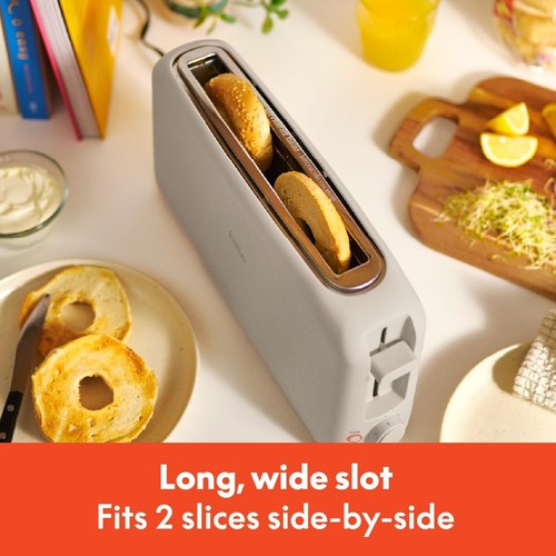 bella 2 Scheiben Slim Toaster, Fits-anywhere™ Küchenutensilien, 6 2 Scheiben, Hafermilch  - Bild 3 von 8