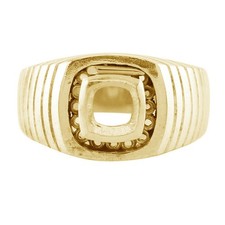 Semi Mount 6.00MM Cushion Shape Faceted Cut Ring Sterling Silver Jewelry