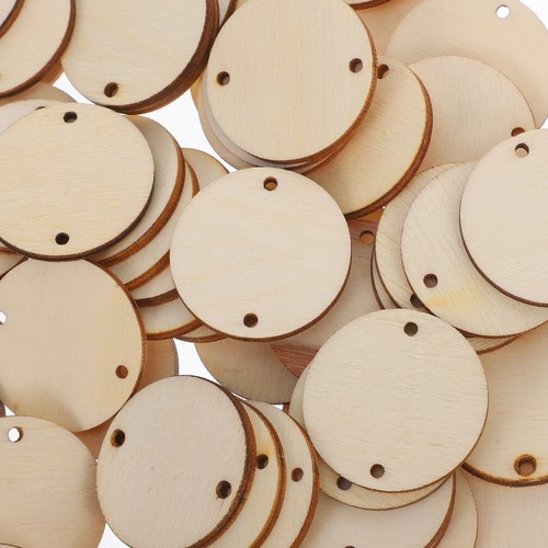 100pcs wooden craft shapes Wooden Round Reminder decoraciones para salas - Bild 11 von 12