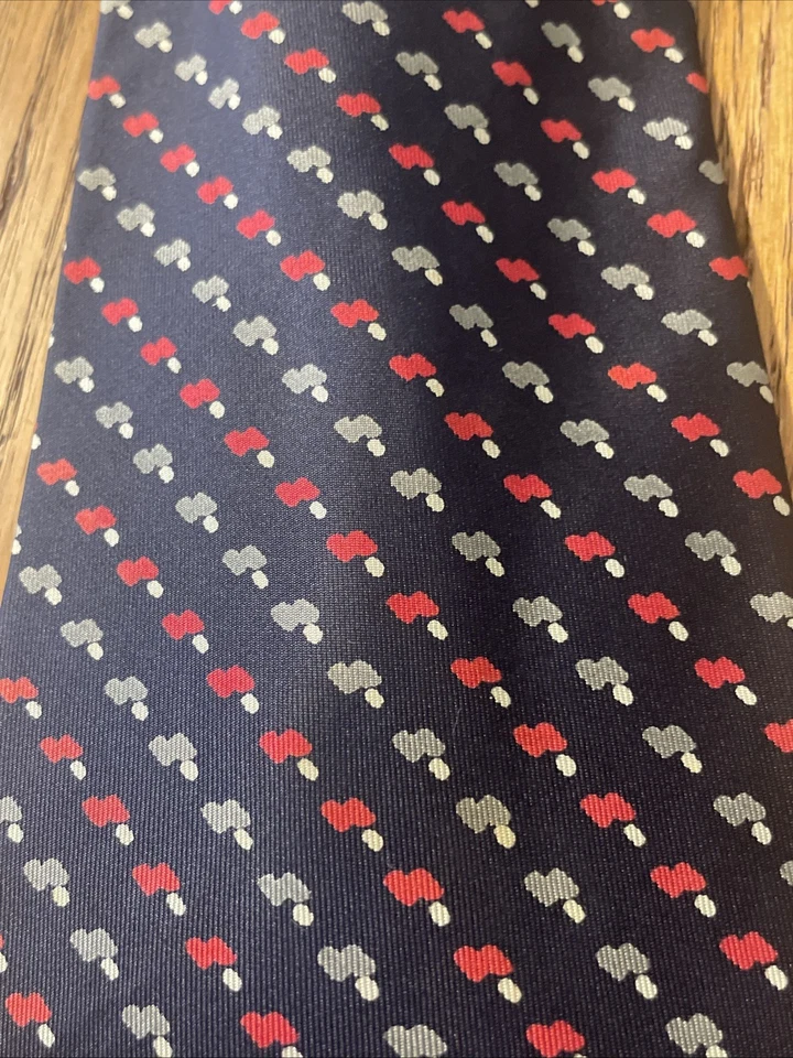 Corbata ancha vintage usada en excelente estado con logotipo de seda Simpson Piccadilly hecha en Inglaterra Reino Unido Foto 4 de 4