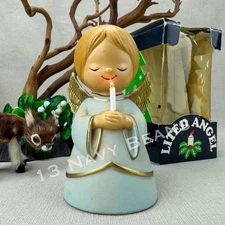 Merrilite Vintage 1983 "Lited Angel" Tabletop Blonde Angel with Light Up Candle