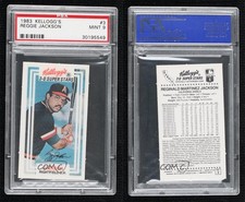 1983 Kellogg's 3-D Super Stars Reggie Jackson #3 PSA 9 MINT HOF