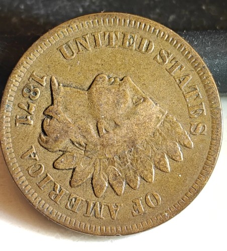1871 INDIAN HEAD CENT CIRCULATED PENNY SEMI KEY DATE! - Picture 2 of 4