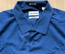LUCKY BRAND Oberhemd, Slim Fit, 4 Way Stretch, Gr. XL, Mittelblau