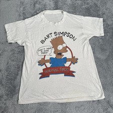 Vintage 90&rsquo;s Black Bart Simpson Don&rsquo;t Have A Cow Man Radical Dude T Shirt SZ L