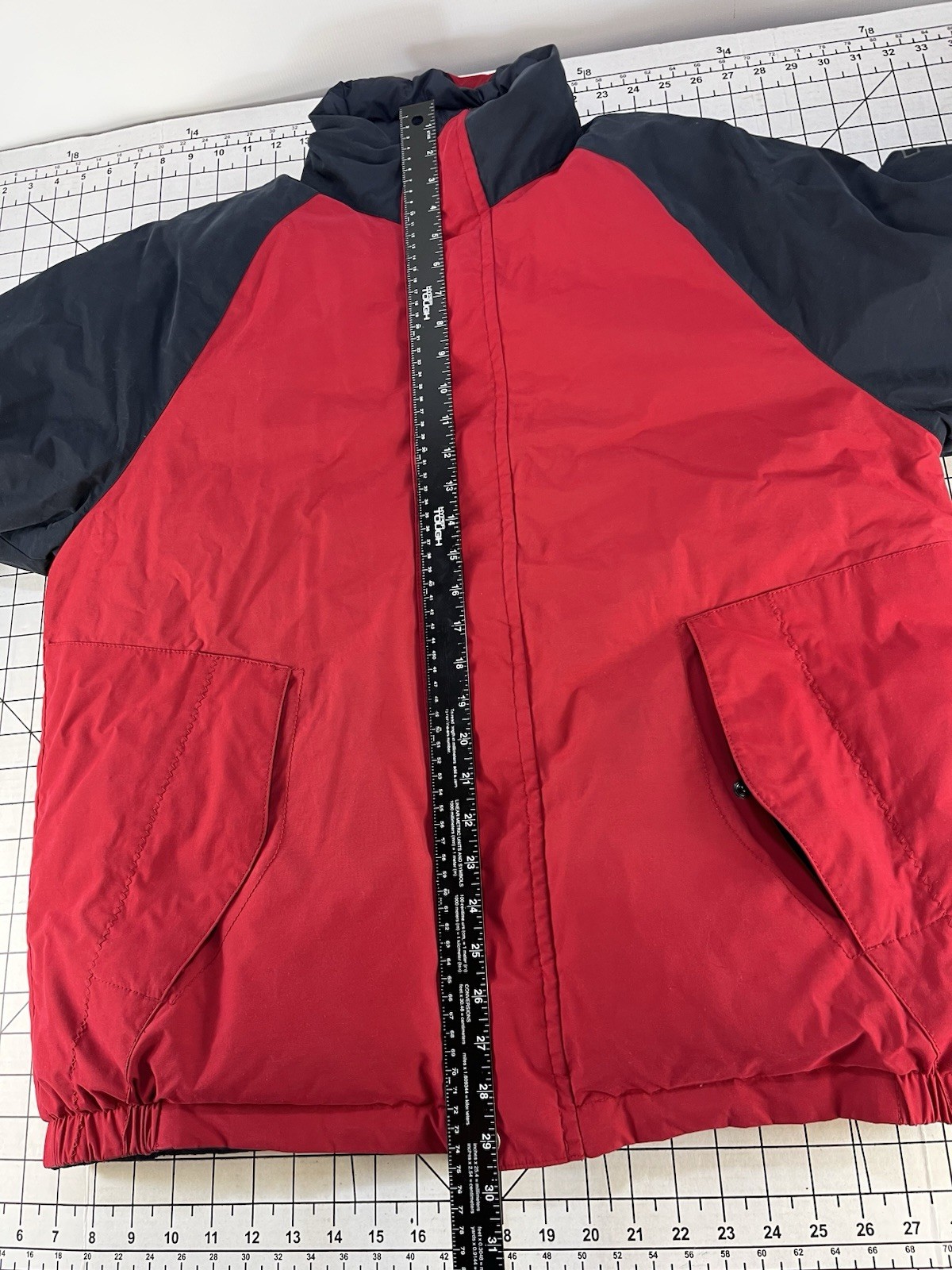 Vintage NAUTICA Puffer Jacket Duck Down Reversible Mens L Coat 90s Y2K Bubble image 10