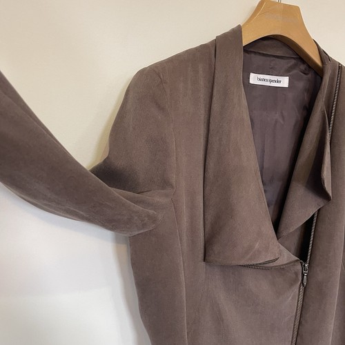 Bianca Spender Coat Sz 14 Brown Lined Pockets Made in Australia - Picture 9 of 10