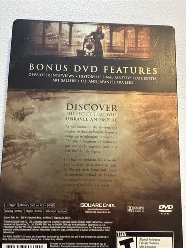 Final Fantasy XII: Collector's Edition (Sony PlayStation 2) PS2 CIB Complete - Picture 5 of 13