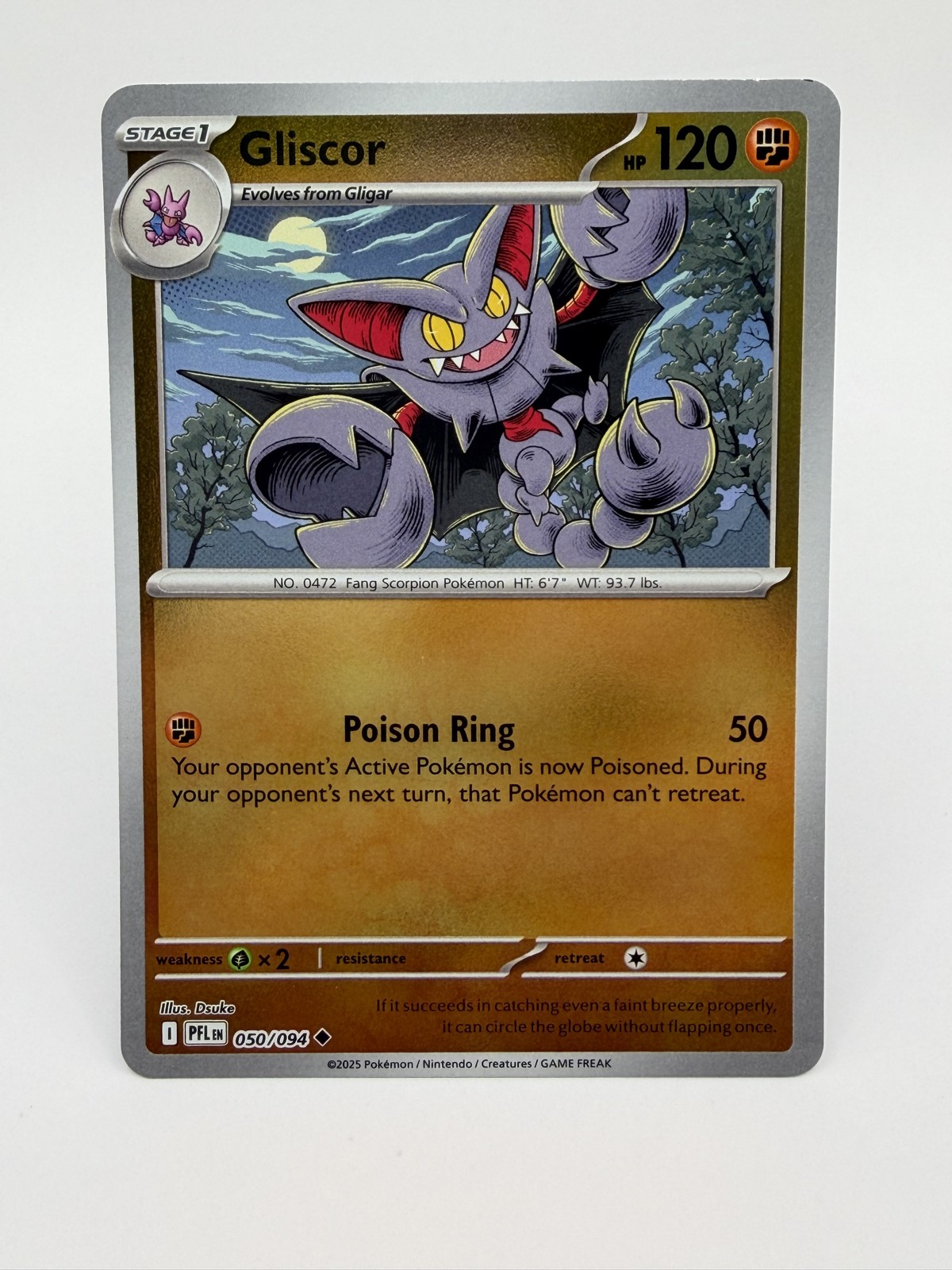 Pokemon Gliscor 050/094 Me02: Phantasmal Flames Reverse Holo