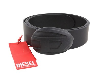 Diesel 1DR-POD B-1DR POD 40 Herren Gürtel 95 cm schwarz Leder Druckknopf UVP175 *