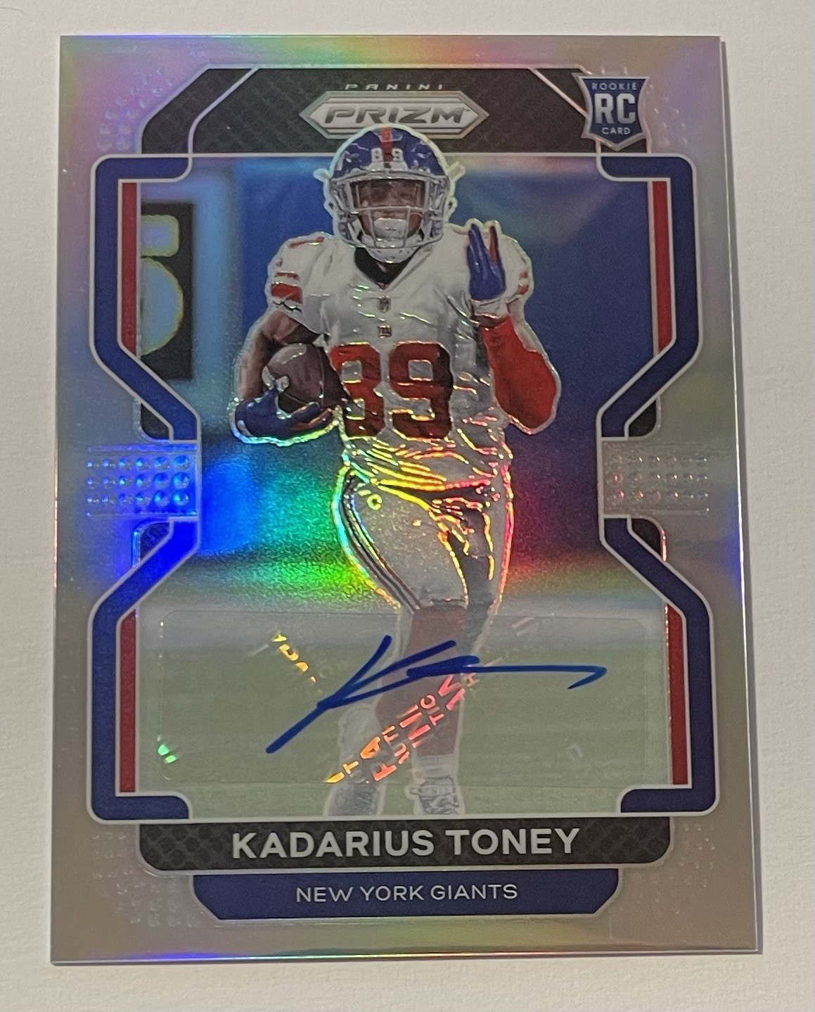 2021 Panini Prizm Signatures Rookie Autograph Silver #342 Kadarius Toney Rc Auto