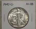 1947-D Walking Liberty Half Dollar, Choice Almost Uncirculated   1112-08