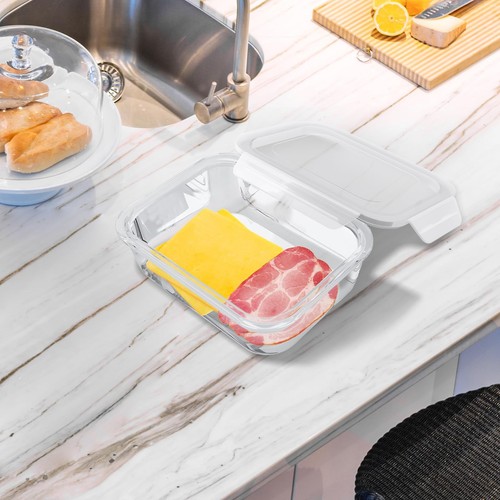 2 Pack(8.5 Cup) Large Glass Food Storage Containers with Lids, Meal Prep Cont... - Picture 7 of 9