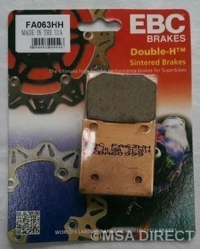 Pastillas de freno de disco traseras sinterizadas EBC para Suzuki GSXR1100 (1986 a 1996) Foto 2 de 4