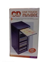Open box . One Touch CD Storage Rack Holds 19 of 20 Cds Push Button Release 4