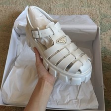 PRADA Rubber Monolith Sandals Size 38 / US 8 Brand New In Box
