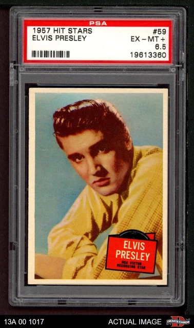 1957 Topps Hit Stars #59 Elvis Presley  DOUBLE-PRINT PSA 6.5 - EX/MT+