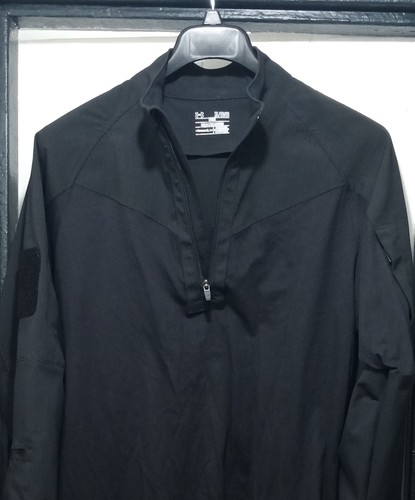Under Armour Storm Men’s BLACK 🖤 Tactical Combat Shirt 1/4 Zip XL (SHORT) READ - Picture 1 of 20