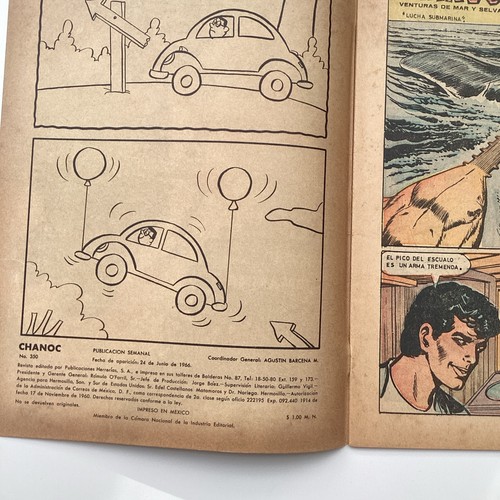 MEXIKANISCHE SPANISCHE COMICS CHANOC #350 AVENTURAS DE MAR Y SELVA PH HERRERIAS MEXIKO - Bild 5 von 6