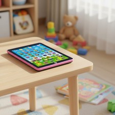 Pink Interactive Learning Tablet for Preschoolers - Numbers, Letters, Music Fun