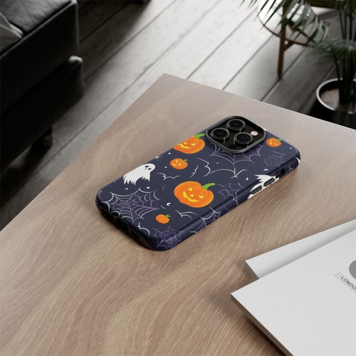 Halloween Phone Case, Spooky Cell Phone Cover, Pumpkin Ghost Design, Fall - Picture 90 of 280