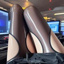 black tights for women Ultra Sheer Pantyhose Oily Shiny High Gloss Red stockings