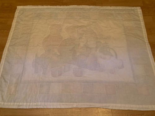 Hand Quilted Blue Jean Teddy Bear Toys Blocks Quilt Baby Crib Blanket Nursery - Picture 7 of 7