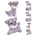 8 Pcs Dog Animal Figures Cake Topper Fake Puppy Model Mini Figurine