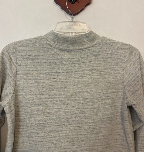 Old Navy Girls 10/12 Soft Gray Pullover Front-Tie Mockneck Fleece Sweater! A217 - Picture 6 of 6