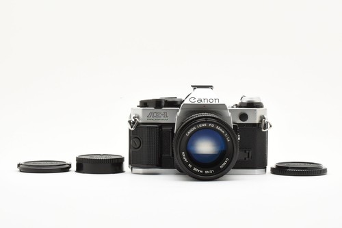 [NEAR MINT] Canon AE-1 Program Film Camera Silver New FD 50mm F1.4 From JAPAN
