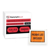 256000 4.5x5.5 Box Packing List Slips Envelopes Pouch Full Face Packaging Labels