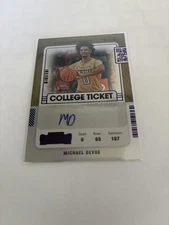 2022 Panini Chronicles Contenders Draft Picks Purple Autograph Michael Devoe