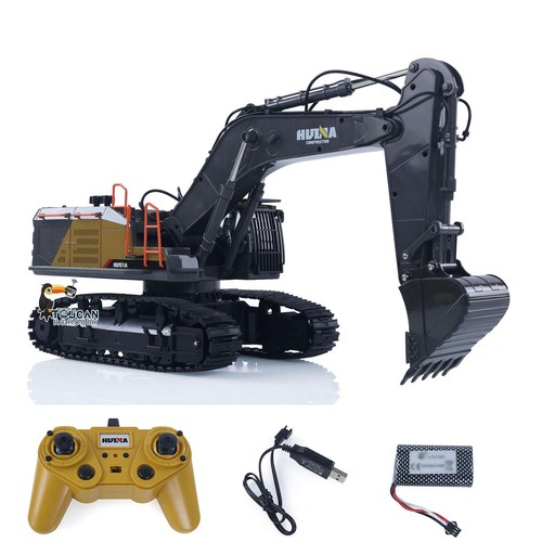 HUINA Toys 1/14 1592 RC Tracked Excavator Model 2.4G Radio Light Sound - Picture 6 of 12