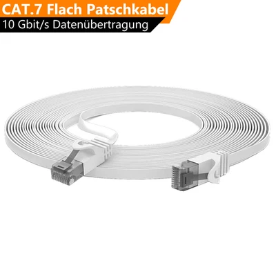 ORSEM Netzwerkkabel CAT 7 DSL LAN Ethernet Kabel RJ45 Patchkabel Flachkabel PC Flach