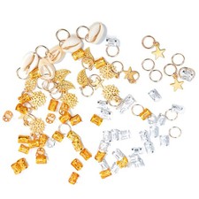 80x Hair Jewelry Braid Ring Cuff Decor Pendants Dreadlocks Beads Accessories