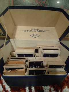 Wood Stove Mica Antique Hardware General Store Counter Stand Vtg