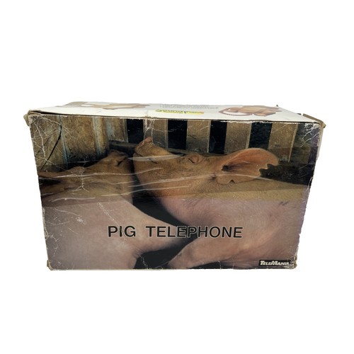 Vintage Telemania Schwein Neuheit Telefon neu im Karton unbenutzt - Bild 7 von 13